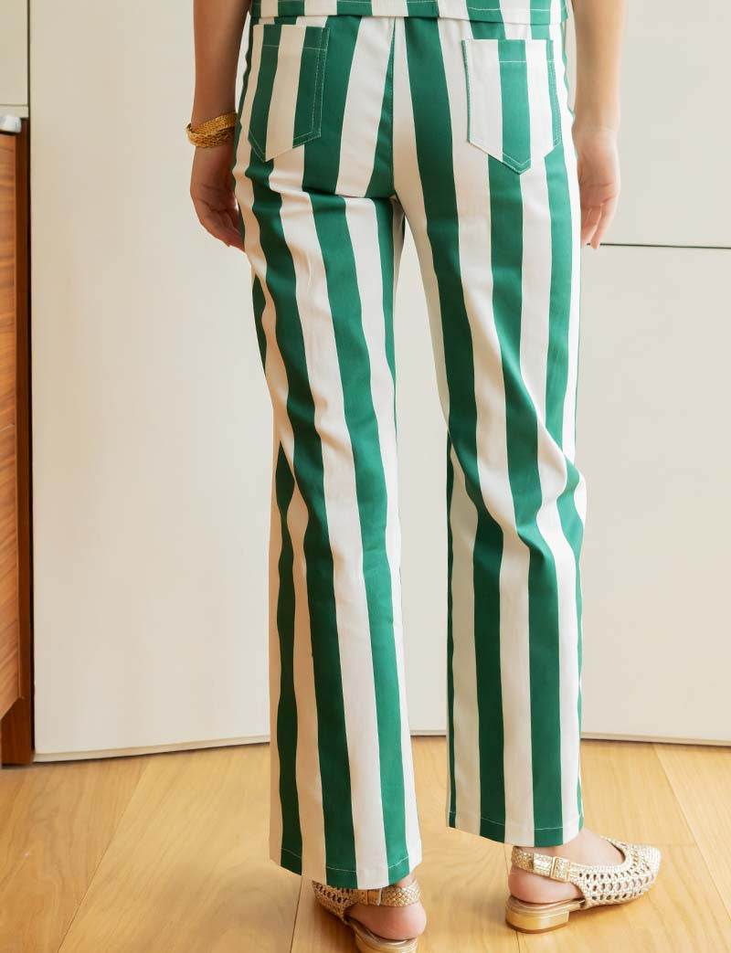 ג'ינס פסים ירוקים אלדו