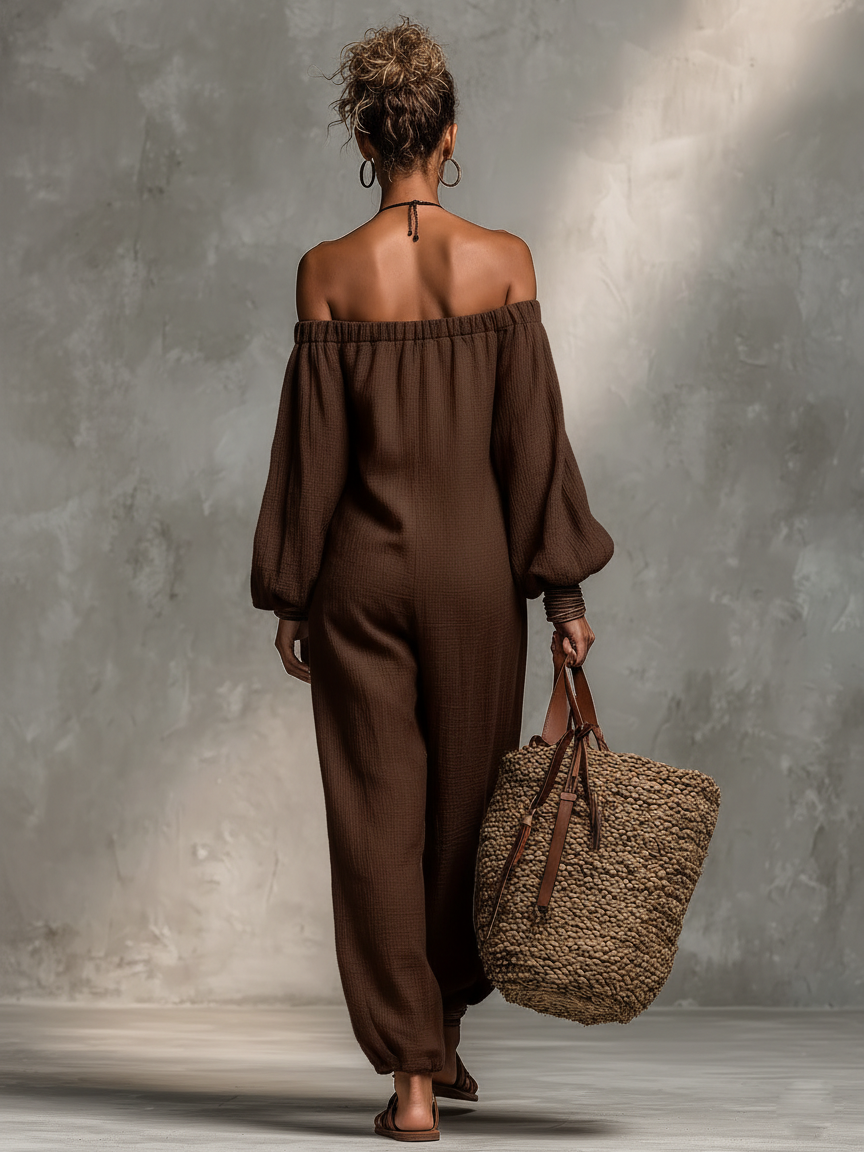 חולצת ג'אמפ סוט מינימליסטית לנשים עם שרוולים ארוכים MDZ0967A9Y